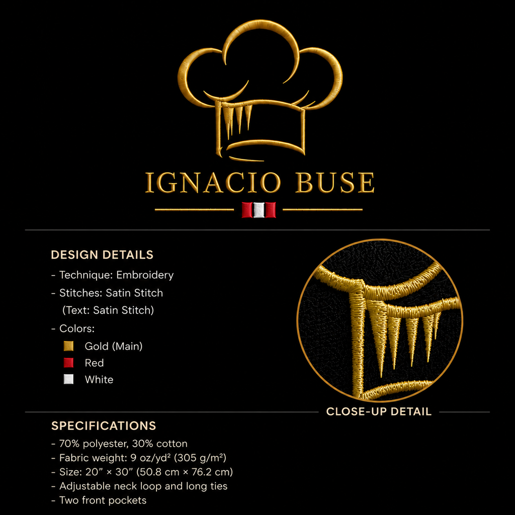 IB Signature Embroidered Apron