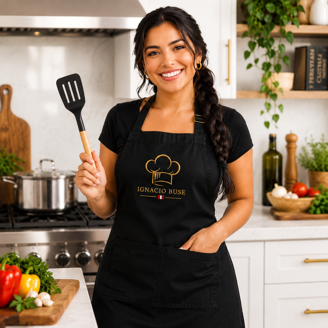 IB Signature Embroidered Apron