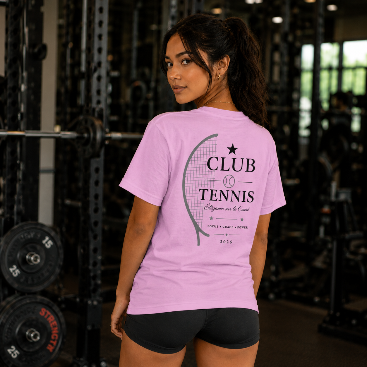 Club Tennis Elegance Tee – Tennis Racquet Edition